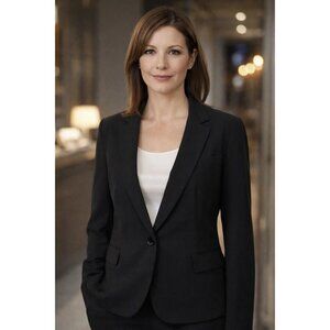 Ann Taylor NEW  Black Notch Lapel Blazer Jacket Business Formal Size 14